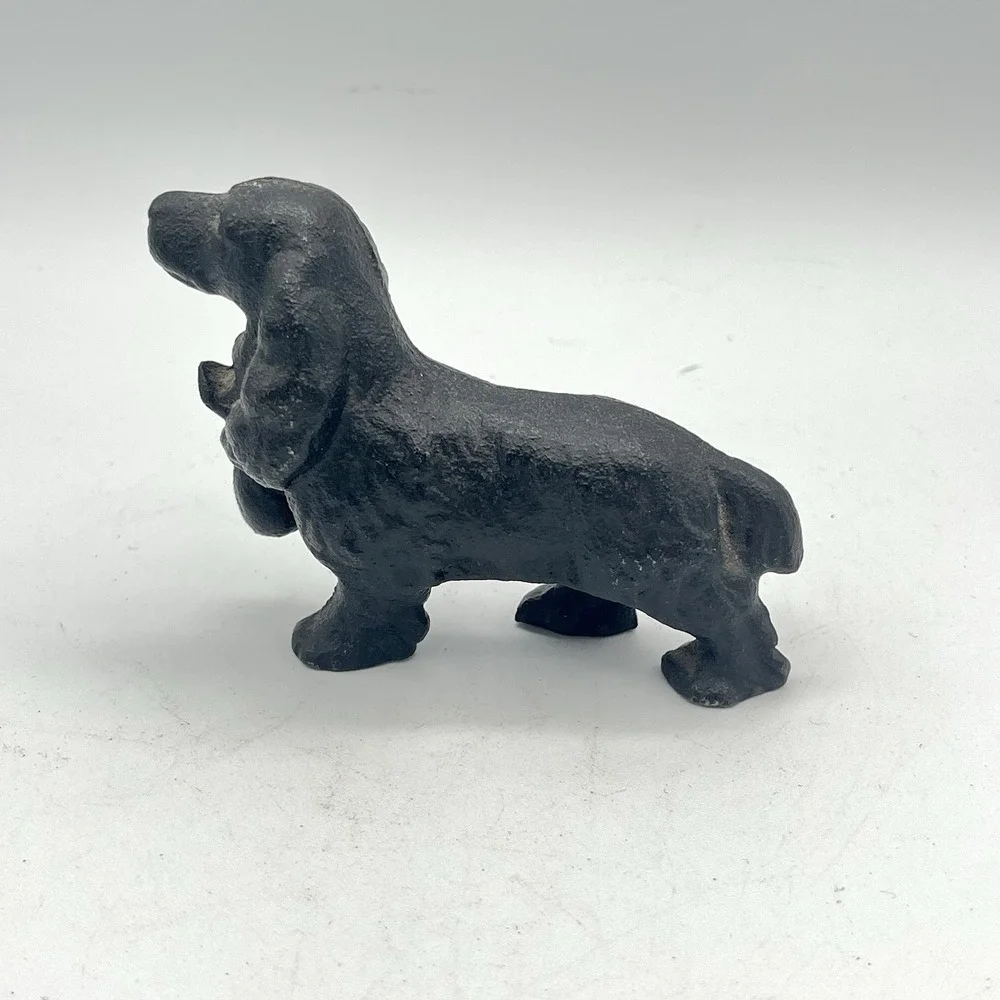 Antique Cast Iron Rustic Standing Cocker Spaniel Dog Figurine Bottle Opener